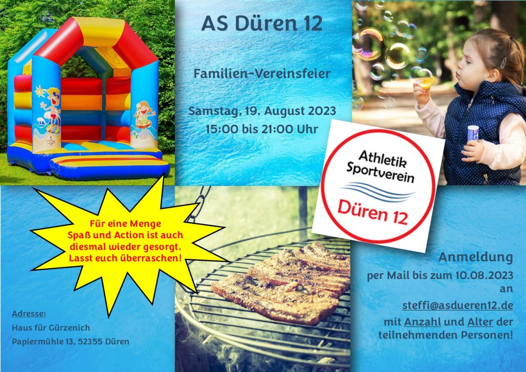 Flyer Familien-Vereinsfeier 2023